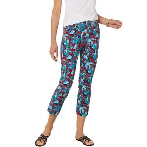 Soft Surroundings Superla Stretch Pull-On Kalea Straight Leg Crop Pant Large